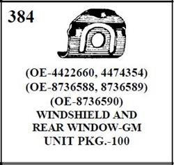 W-E 0384 WINDSHIELD AND REAR WINDOW GM