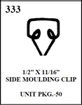 W-E 0333 WIRE MOULDING CLIPS BOX OF 50, SIDE MOULDING CLIP.